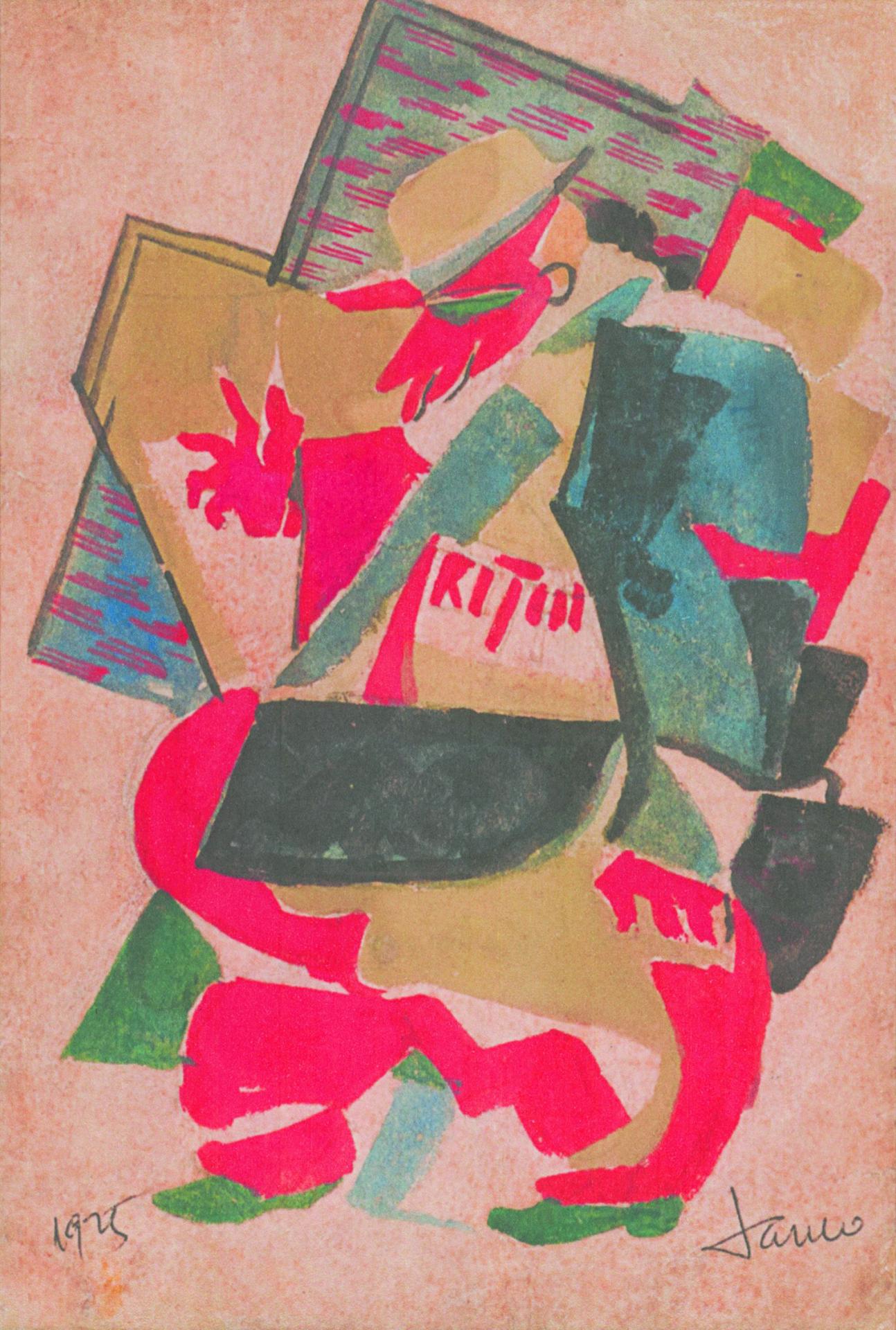 Janco personnage avec masque 1925